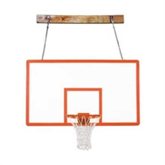 FoldaMount46 Performance Steel-Fiberglass Side Folding Wall Mounted Basketball System, Columbia Blue