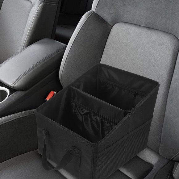 TABLETREANDS Organizador Plegable Para Maletero De Suv En Tela Oxford Negro Con Asas Para Almacenamiento Y Orden