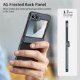 thumbnail image 2 of ELEHOLD Case for Samsung Galaxy Z Flip 6, Shockproof Hard PC Frosted Back Case with Hinge Protection & Built-in Screen Protector,Black, 2 of 9