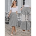 thumbnail image 2 of DARING DIVA Women's Summer Retro Below Knee Length Flared Skirts X-Small Black, 2 of 6