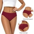 thumbnail image 6 of Loritta Period Underwear for Women Bikini Cotton Panties Leak Proof Postpartum Underwear 4 Packs, Size XS-3XL, 6 of 8