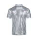 thumbnail image 3 of Playera Elvqul de Hombre de Color Sólido Plata de Plata Manga Corta Playa Solapa, 3 of 3