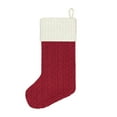St. Nicholas Square® Large 21″ Red Knit Monogram Stocking, K