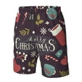 thumbnail image 6 of Uemuo Merry Christmas Pattern Men's Swim Trunks Hawaiian Beach Bathing Suit Swimsuits Beach Quick-Dry Shorts with Pockets-Large, 6 of 9