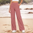 thumbnail image 1 of WERYOUNG High Waist Wide Leg Casual Pants For Women Loose Fit Fashionable Trousers Home Lounging Comfortable Slacks, 1 of 3
