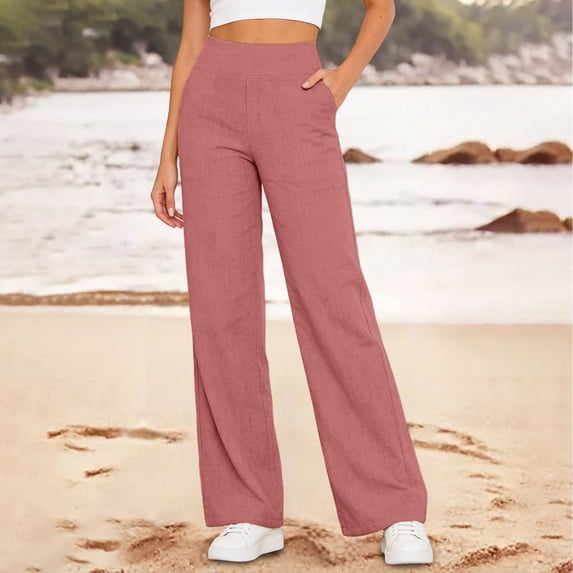 WERYOUNG High Waist Wide Leg Casual Pants For Women Loose Fit Fashionable Trousers Home Lounging Comfortable Slacks