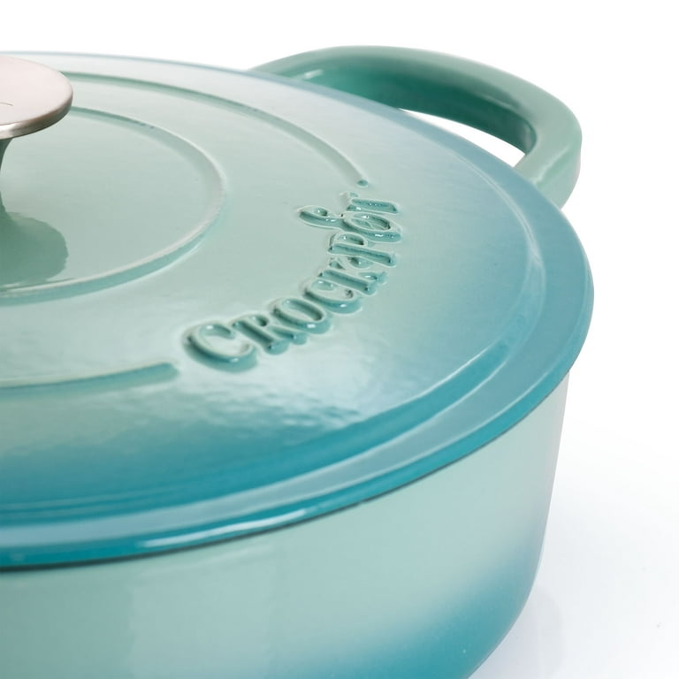 Crock-Pot Artisan 5 qt. Round Enameled Cast Iron Braiser Pan with