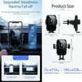 thumbnail image 3 of Wireless Car Charger Car Clamping Fast Charging Air Vent Phone Holder Mount-, 3 of 4