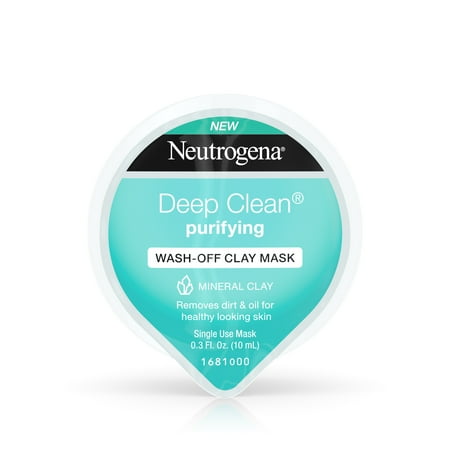 Neutrogena Deep Clean Purifying Wash-Off Clay Face Mask, 0.3 fl. oz