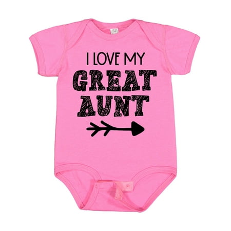 

Inktastic I Love My Great Aunt with Arrow Gift Baby Boy or Baby Girl Bodysuit