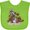 Apple Green, variant on Inktastic Squirrel Superhero Landing with Acorns Boys or Girls Baby Bib