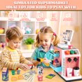 thumbnail image 5 of UUSUOO 46PCS Cash Register Playset for Kids,Cashier Register Toy,Kids Pretend Play Cash Register Toy with Scanner,Coffee Machine,Credit Cards,Play Food & Money,Christmas Toys for Kids 3-6,Pink, 5 of 8