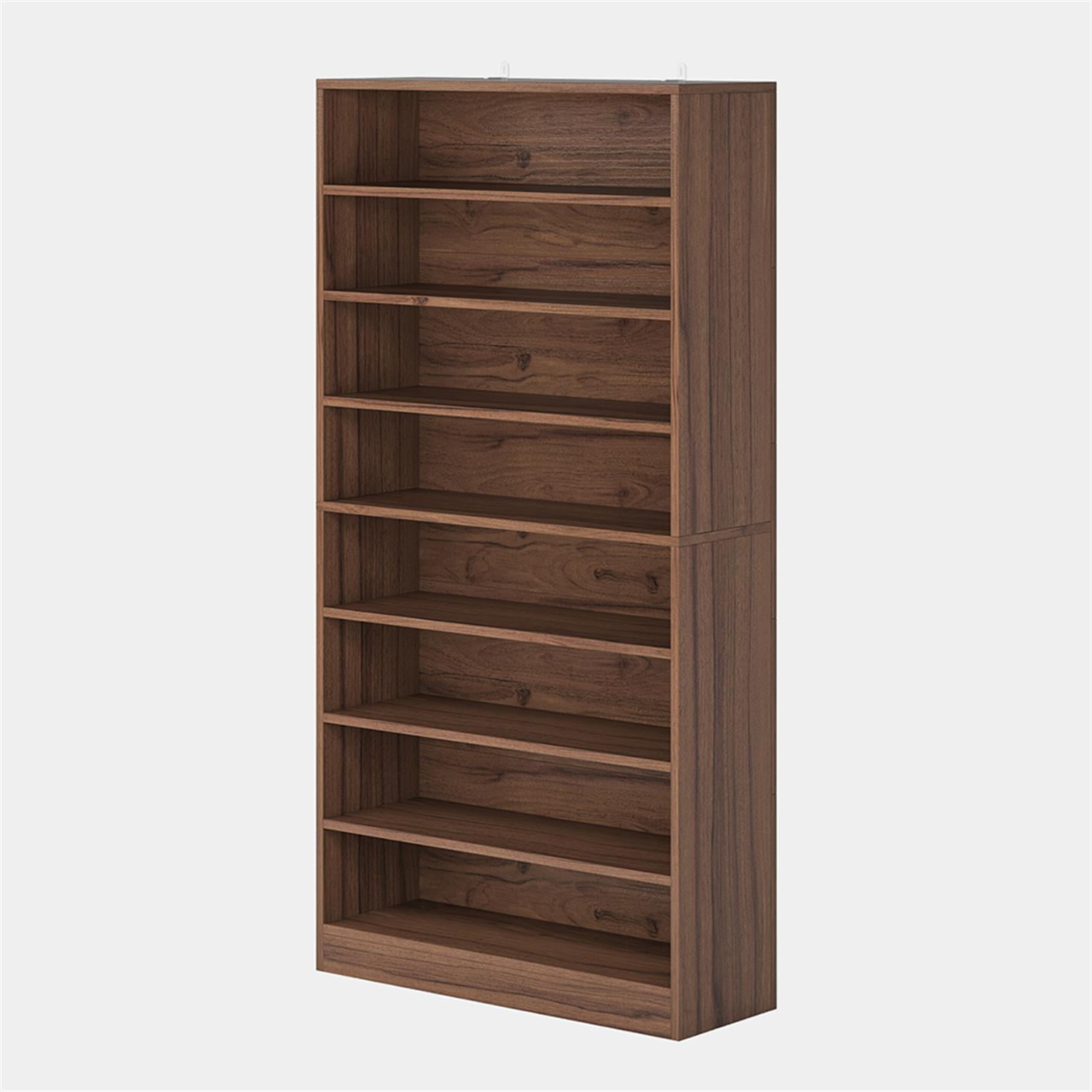 Demi Bonn Wooden Shoe Rack 9-Tier Shoe Storage Organizer Entryway Shoe Shelf, 40-45 Pairs Freestanding Shoe Cabinet, Brown
