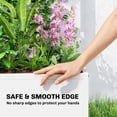 thumbnail image 5 of Outsunny Galvanized Raised Garden Bed with Trellis and Drainage Holes for Climbing Plants, Vegetable, Vines, 24" x 9" x 44.5", White, 5 of 9