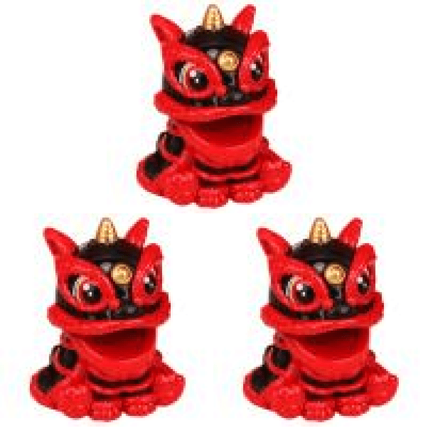 Figura Danza Del León Chino La Suerte Mesa León para Regalo (negro)