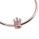 thumbnail image 2 of Charm para Pulsera LuckyLy, Dije de Corona, Acero Inoxidable y Zirconia Cúbica, Crown rosa UNITALLA, 2 of 8