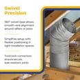 thumbnail image 3 of DuraVent 6" PelletVent Stainless Steel 45 Degree Elbow Stove Pipe, Silver, 3 of 6