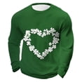 thumbnail image 2 of Ceisia Men's St. Patrick's Day Shamrock Heart Waffle Knit Top | Long Sleeve Crew Neck Casual Tee Gifts, 2 of 3