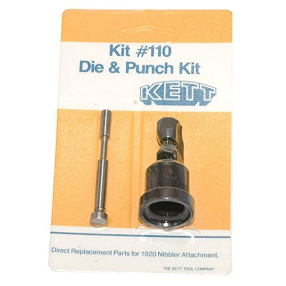 Kett Tool KIT #110 18 Gauge Punch and Die Kit for 1020 Nibbler Attachment and Pn-1020 Nibbler
