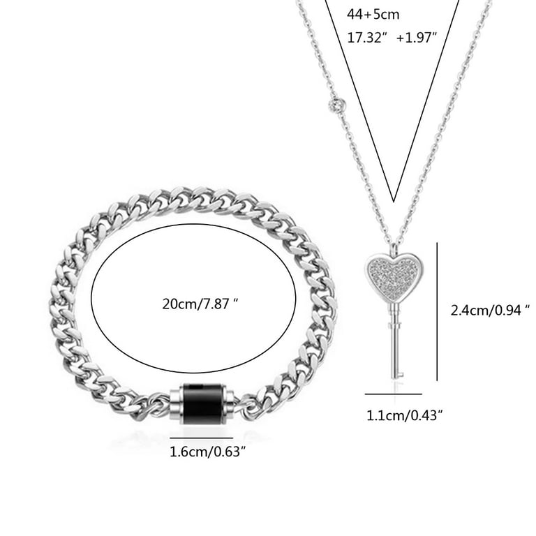Bracelet with key necklace discount