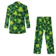 thumbnail image 2 of Whosucclay Shamrock Leopard Print Elastic Waistband Boys Suits, 2 Piece Kids Suits Comfortable For All Day Wear Polyester Fabric Boys Suit Set for Photograph Church, 2 of 10