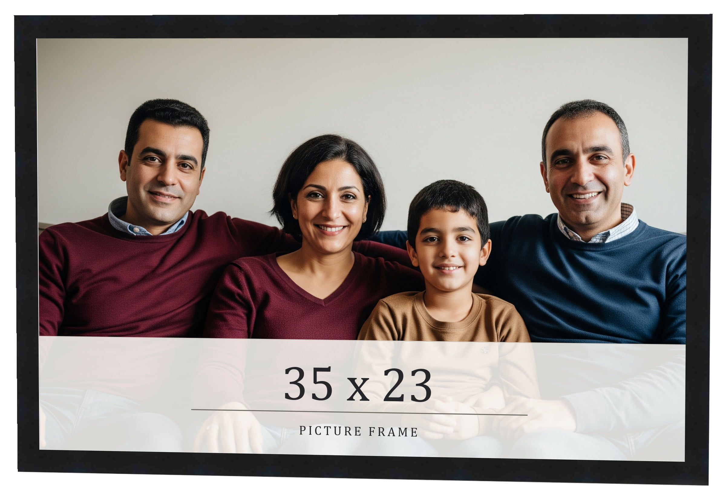 24x16 Frame Black Real Wood Picture Frame Width 0.75 inches