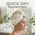 thumbnail image 7 of REGALWOVEN Decorative Embossed Leaf Hand Towels, Pure Cotton, Ultra Soft & Absorbent 28 x 16 Inch Bathroom Towel Set for Spa, Gym, Guest Room Beige 1pk, 7 of 7