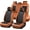 Brown & Black, variant on FLORICH Car Seat Covers Full Set, Universal Leather Seat Covers Full Coverage, Waterproof for Most Car Truck SUV, Black & White