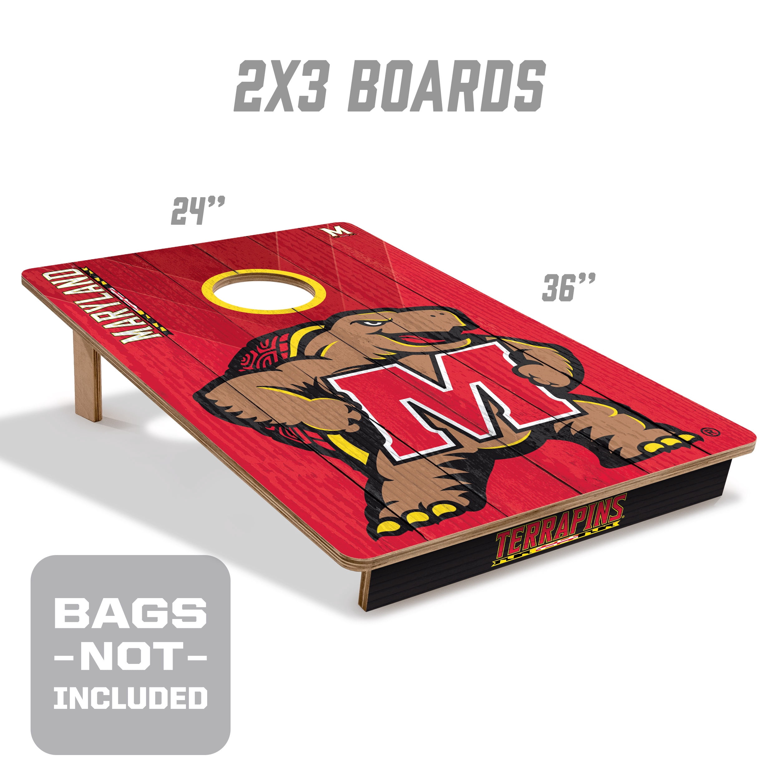 YouTheFan NCAA Maryland Terrapins 2' x 3' Cornhole Game No Bags