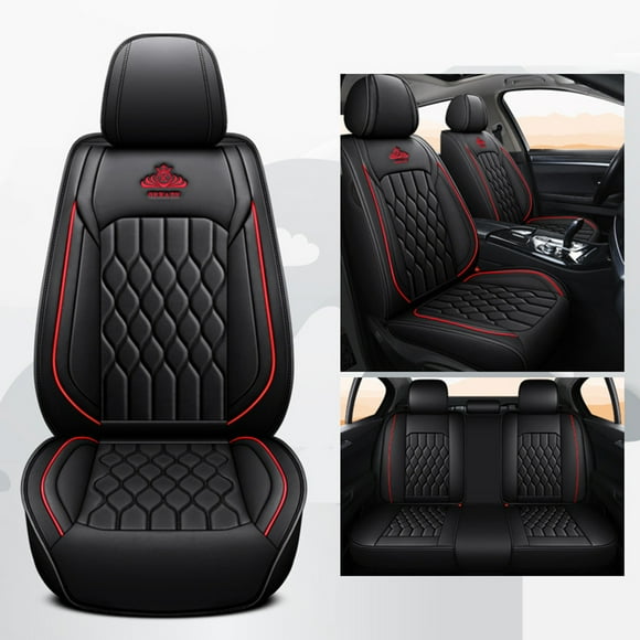 Maidao Car Seat Covers Leather Full Set for Lexus for NX 2015-Present 5 Seats Waterproof Soft Front Rear Cushion Protector Black