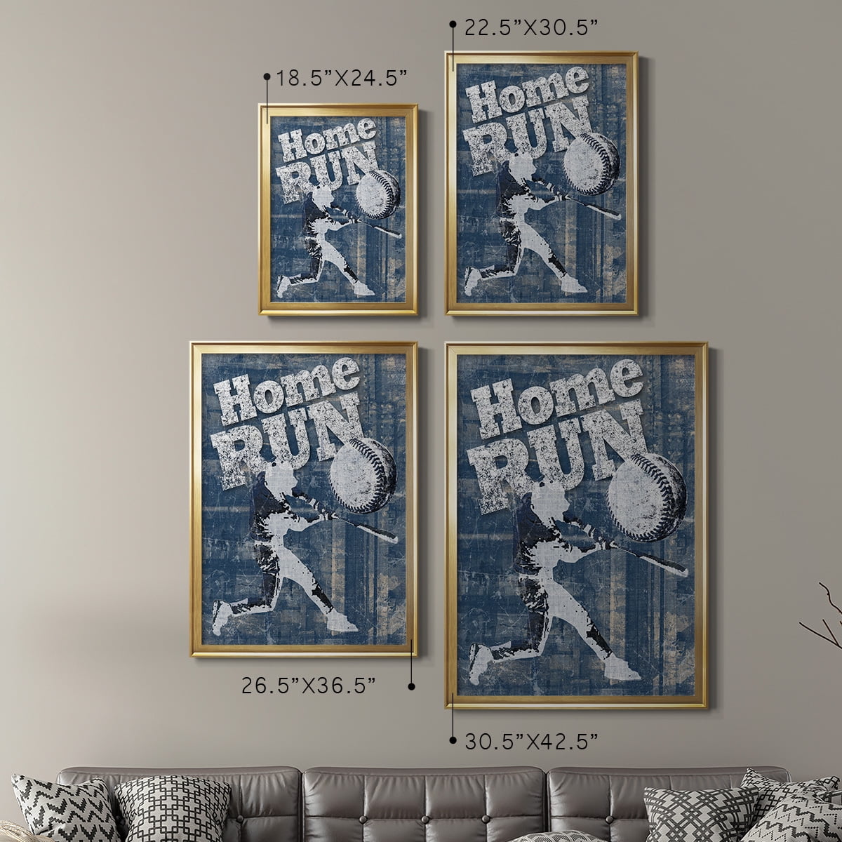 Home Run Hitter Premium Framed Print - Ready to Hang