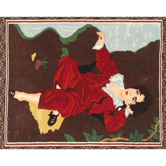 Ahgly Company Indoor Rectangle Traditional Saffron Red Persian Area Rugs, 8' x 12'