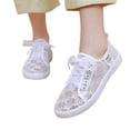thumbnail image 2 of YOUYEDIAN Sneakers for Women Versatile Mesh Knit Comfortable Flat Sneakers Casual Breathable Slip On Fashion Print Walking Shoes, 2 of 5