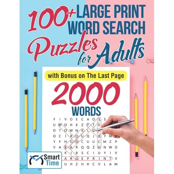 Word Search 100 Large Print Word Search Puzzles for Adults: with Bonus on The Last Page, Book 3, (Paperback)
