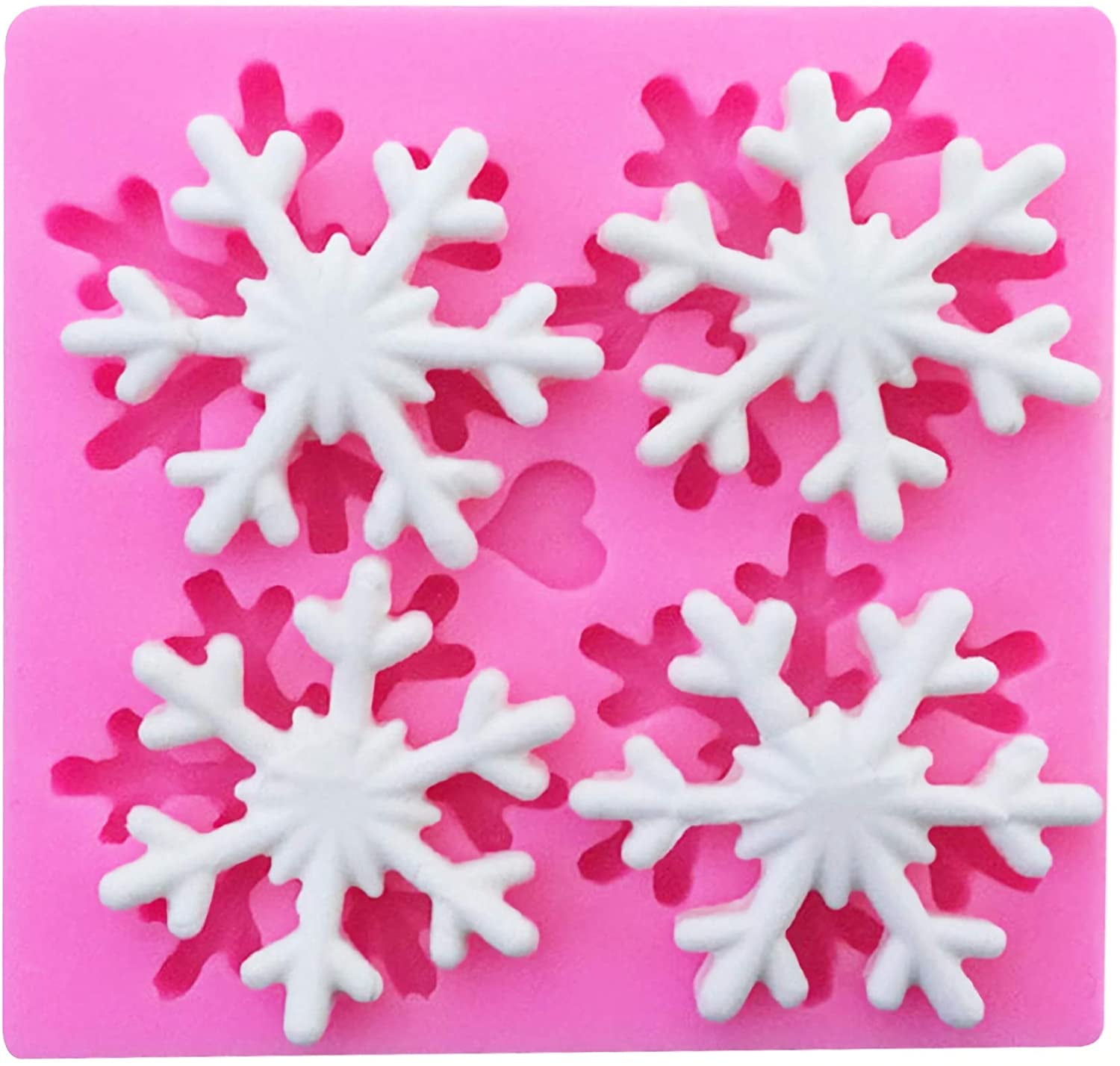 DIY Christmas Snowflake Mold Silicone Chocolate Mold Candy Cookie Fondant  Cake Decorating Tools Kitchen Baking Cake Tools FM1191