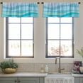 thumbnail image 4 of LALILO Kitchen Curtain Valance With Lines And Waves Rod Pocket Window Curtain 52"x 18" Set of 2, 4 of 7
