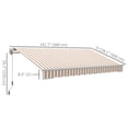 thumbnail image 3 of Outsunny Retractable Awning Manual Sun Shade Shelter Beige, 3 of 10