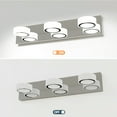 thumbnail image 5 of 21 Inch 3-Light LED Vanity Light, Modern Dimmable Bathroom Fixture with Rotatable Heads, Chrome Finish, 5 of 9