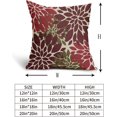 thumbnail image 5 of Brown Burgundy Red Pillow Covers 18x18 Set of 2 Modern Dahlia Floral Decorative Outdoor Pillowcases Geometric Art Flower Farmhouse Throw Cushion Case Decor for Couch Sofa Bed, 5 of 6