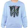 thumbnail image 2 of Skeleton Rib Cage Sweatshirt Unisex Large Light Blue, 2 of 5