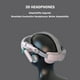 thumbnail image 5 of Auriculares para cascos de realidad virtual con mejora de sonido Hi-Fi, almohadillas ajustables y espuma viscoelástica, ultraligeros y compatibles con los cascos de realidad virtual Meta Quest 3/3S, 5 of 7