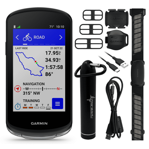 Garmin Edge 1040 GPS Bike Bundle, On and Off-Road, Spot-On Accuracy with Speed and cadence sensor, HRM-Dual monitor and Wearable4U E-Bank Bundle - Walmart.com