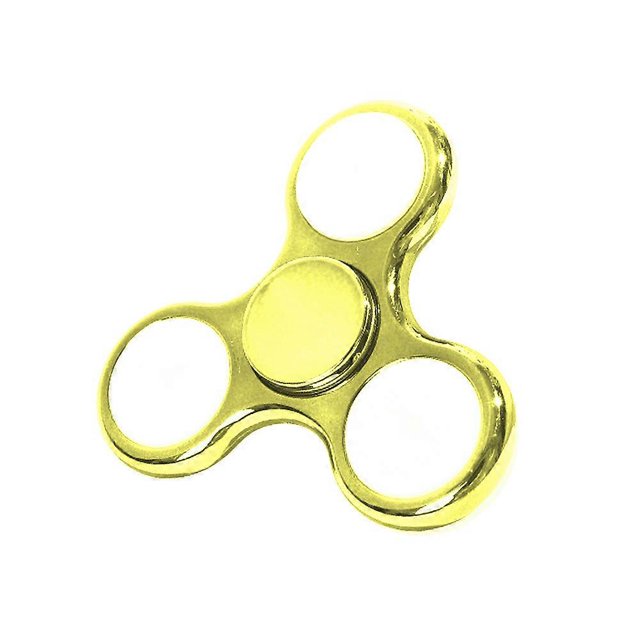 Fidget Spinner luminoso con luz LED para la mano que brilla en la oscuridad, juguete antiestrés para niños, regalo dorado