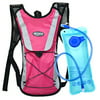 MOSOS Cycling Hydration Pack Water Backpack Hiking Climbing Pouch with 2L Hydration Bladder-Pink