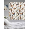 thumbnail image 3 of Spring Floral Bathroom Window Curtain, Summer Botanical Flowers Vintage Birds Light Filtering Coffee Kitchen Curtains, Bedroom Living Room Curtains 2 Panel 84"x63", 3 of 6