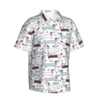 thumbnail image 2 of Balery Dachshund Dog Puppy Print Men's Hawaiian Shirts Short Sleeve Beach Shirt Relaxed Fit Vacation Button Down Shirts-3X-Large, 2 of 9