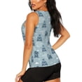 thumbnail image 3 of Fotbe Cute Hippopotamus Blusas Sin Mangas para Mujer – Estilo Casual, Corte Suelto, Slim-Fit, Cuello Redondo Deportivo, Tops de Verano para Gimnasio y Yoga-Large, 3 of 7
