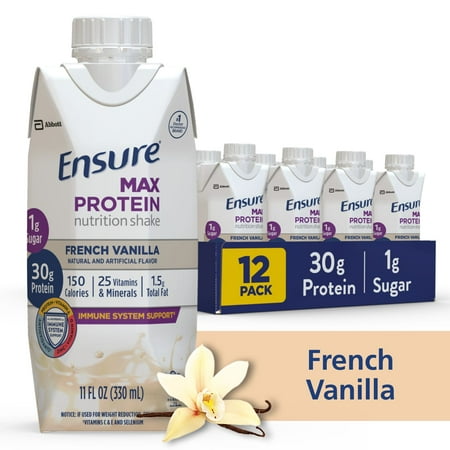 Ensure Max Protein Nutrition Shake French Vanilla 11 fl oz 12 Count (05/01/2026)