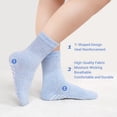 thumbnail image 4 of Non Slip Socks for Women, PUTUO Grip Socks, Cotton Crew Socks for Women, Ideal for Yoga, Pilates, Hospital, 5-Pair, 4 of 7