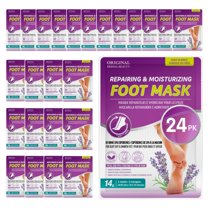 Original Derma Beauty 24PK Dry, Cracked Skin Foot Mask Moisturizing Socks - Lavender